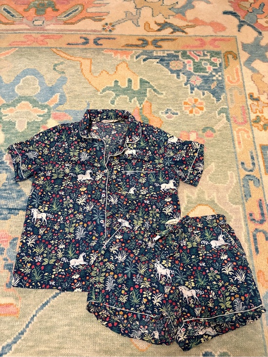 printfresh Other - Printfresh Navy Floral Unicorn Short Pajama Set